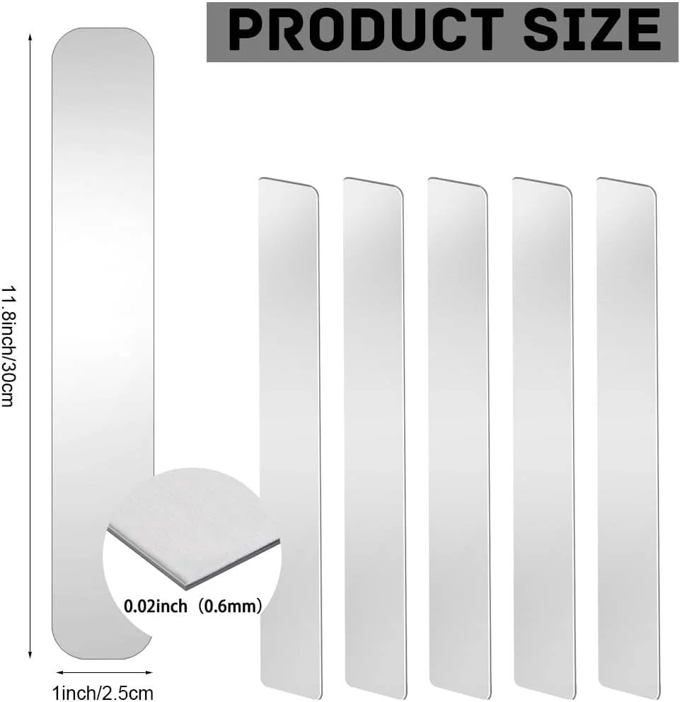 نوارهای فلزی ورق استیل ضد زنگ LINXIU 304، نوارهای ورق استیل، پرکننده شکاف قابل خم شدن، لوازم جوشکاری، صفحه فلزی برای تعمیرات DIY، 5 عدد