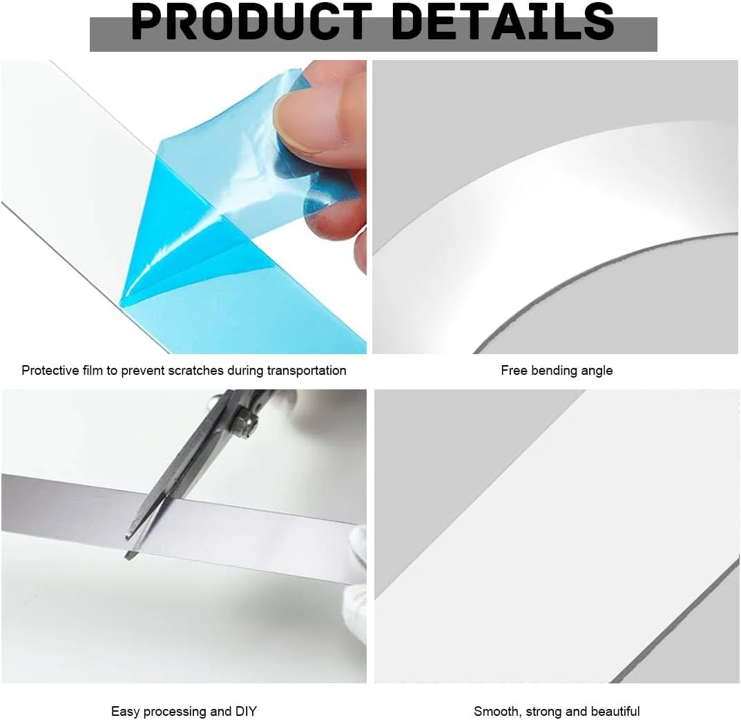 نوارهای فلزی ورق استیل ضد زنگ LINXIU 304، نوارهای ورق استیل، پرکننده شکاف قابل خم شدن، لوازم جوشکاری، صفحه فلزی برای تعمیرات DIY، 5 عدد