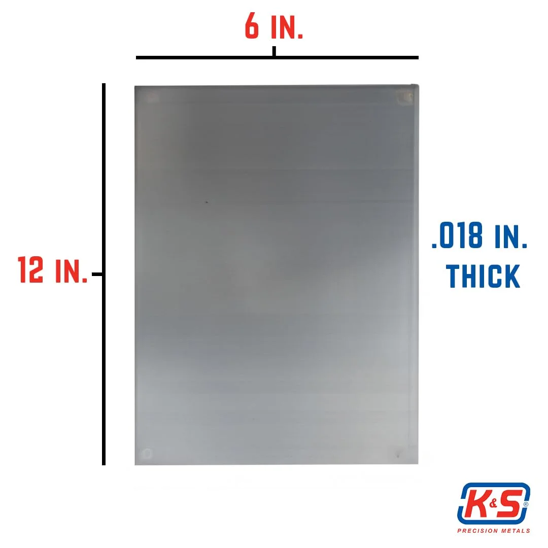 ورق فلزی K&S، ساخت ایالات متحده آمریکا، استیل ضد زنگ/نقره ای ورق فلزی K&S، ساخت ایالات متحده آمریکا، استیل ضد زنگ/نقره ای