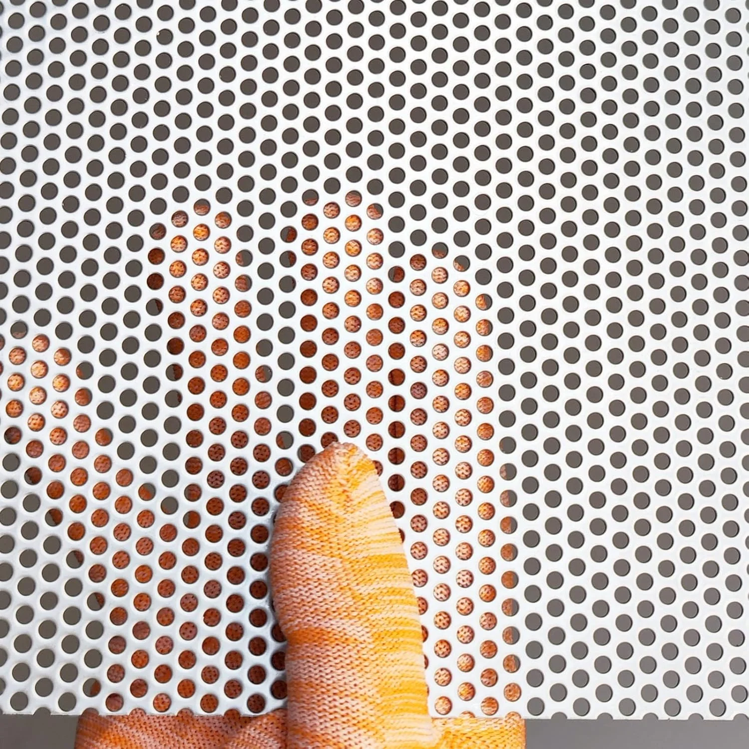 ورق استیل سوراخ دار، ورق فلزی سوراخ دار 30x30 سانتی متر، ورق استیل سوراخ دار، سوراخ 3.5 میلی متر، ضخامت 1.2 میلی متر