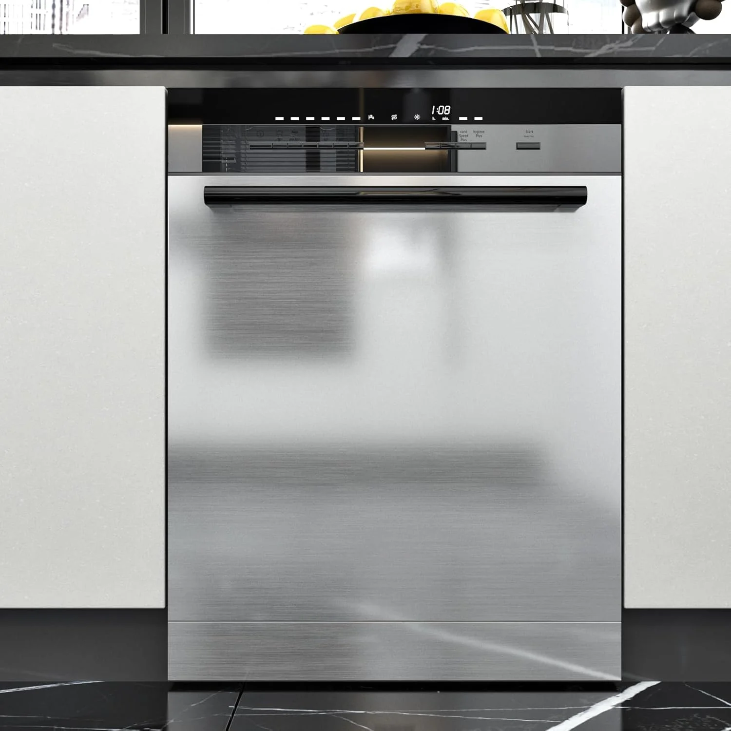 برچسب استیل ضد زنگ LIKILIKI، 60cm x 3m، کاغذ دیواری خود چسب برای یخچال، پوشش وینیل پشتی چسبی برای یخچال، روکش فلزی برای ماشین ظرفشویی، پیشخوان RV و روکش های صوتی