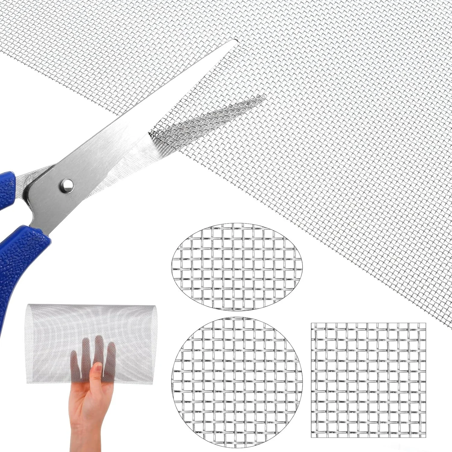 توری سیمی 6 عددی، توری 20 مش، پانل های توری سیمی استیل ضد زنگ، ورق توری فلزی حشرات، توری سیمی ظریف، ورق توری سیمی برای دریچه ها، خانه، آشپزخانه، باغ (210x300 میلی متر)