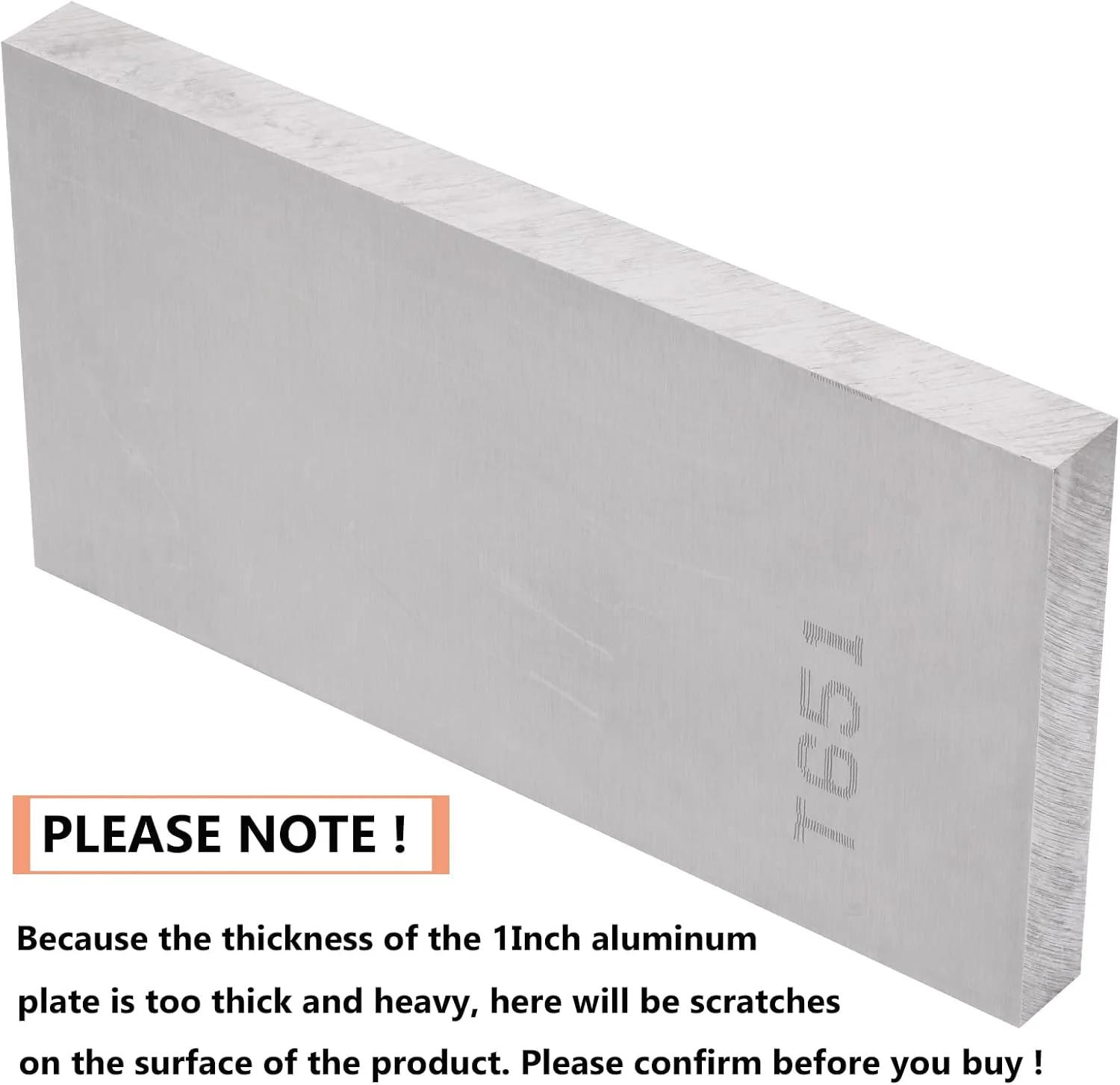 ورق آلومینیوم Lswteiz 6061 T651، 15.24 در 30.48 در 2.54 سانتی‌متر، صفحه آلومینیومی تخت با روکش محافظ، صفحه فلزی آلومینیومی مستطیلی قابل عملیات حرارتی 2.54 سانتی‌متری از Espessu