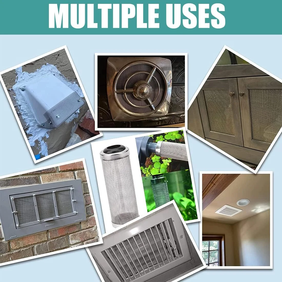 ورق توری فلزی CUNQN، توری بافته شده استیل ضد زنگ، توری محافظ جوندگان، توری فیلتر برای دریچه ها، پنجره ها، درب، فیلتر آشپزخانه و باغ