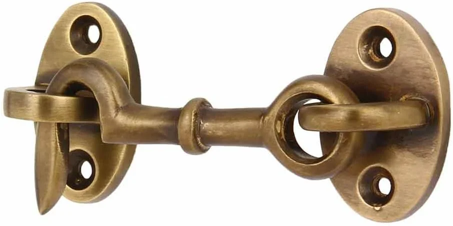 گیره قلاب کابین A29 از جنس برنج جامد، قفل درب کابین، قفل گیره پنجره، روکش برنج عتیقه