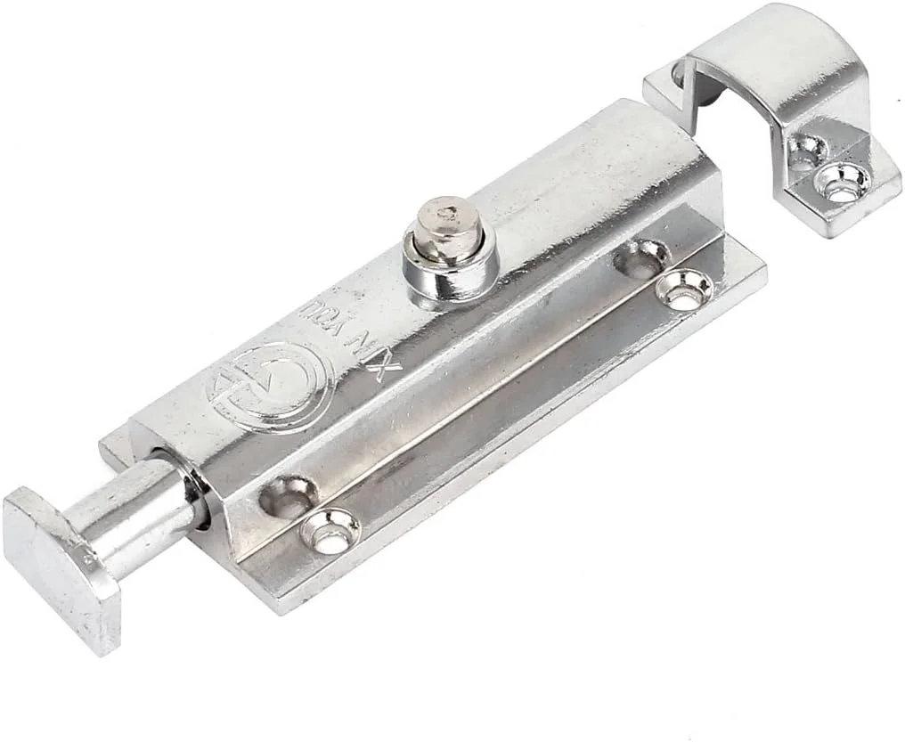 قفل اتوماتیک دکمه ای فنری درب اتاق خواب با روکش کروم، زبانه قفل درب به طول 4 اینچ