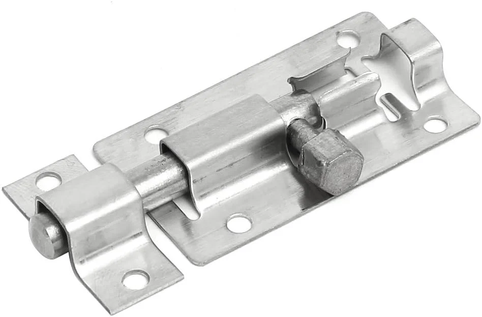 قفل زبانه کشویی درب ایمنی استیل ضد زنگ Aexit با ابعاد 50mmx29mmx8mm به همراه پیچ