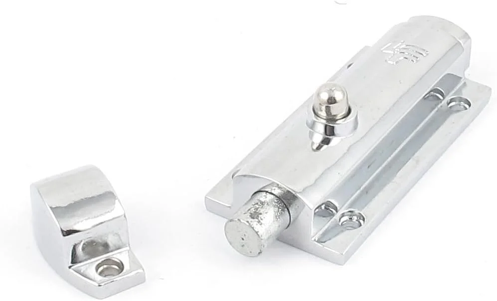 زبانه درب فنری فشاری آلیاژی، 4 اینچ، رنگ نقره‌ای