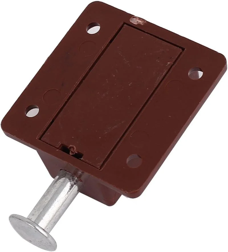 زبانه قفل اتوماتیک فنری فشاری درب کابینت (لوازم خانگی) قهوه ای 10 عددی