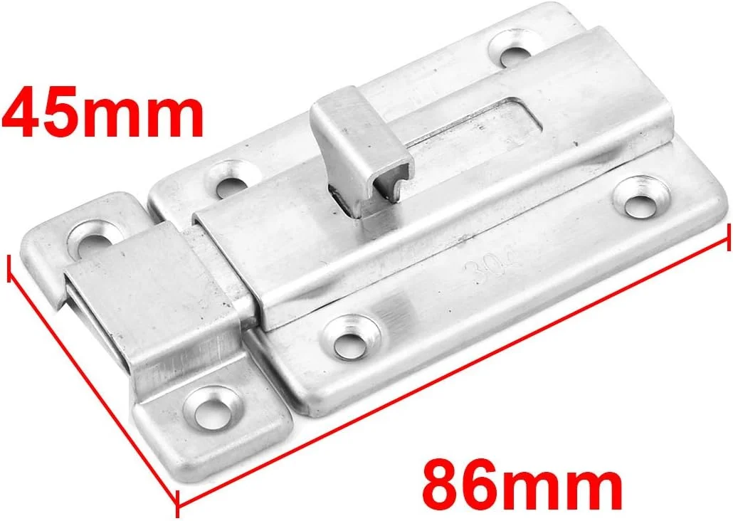 زبانه قفل درب استیل ضد زنگ کابینت و کمد خانگی 86x45x24 میلی متر