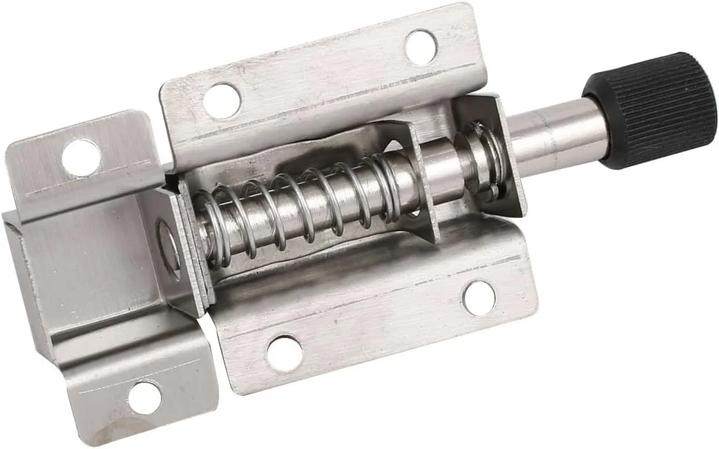 زبانه قفل درب فنری دکمه ای استیل ضد زنگ اکسیت، طول 7 سانتیمتر، 2 عدد