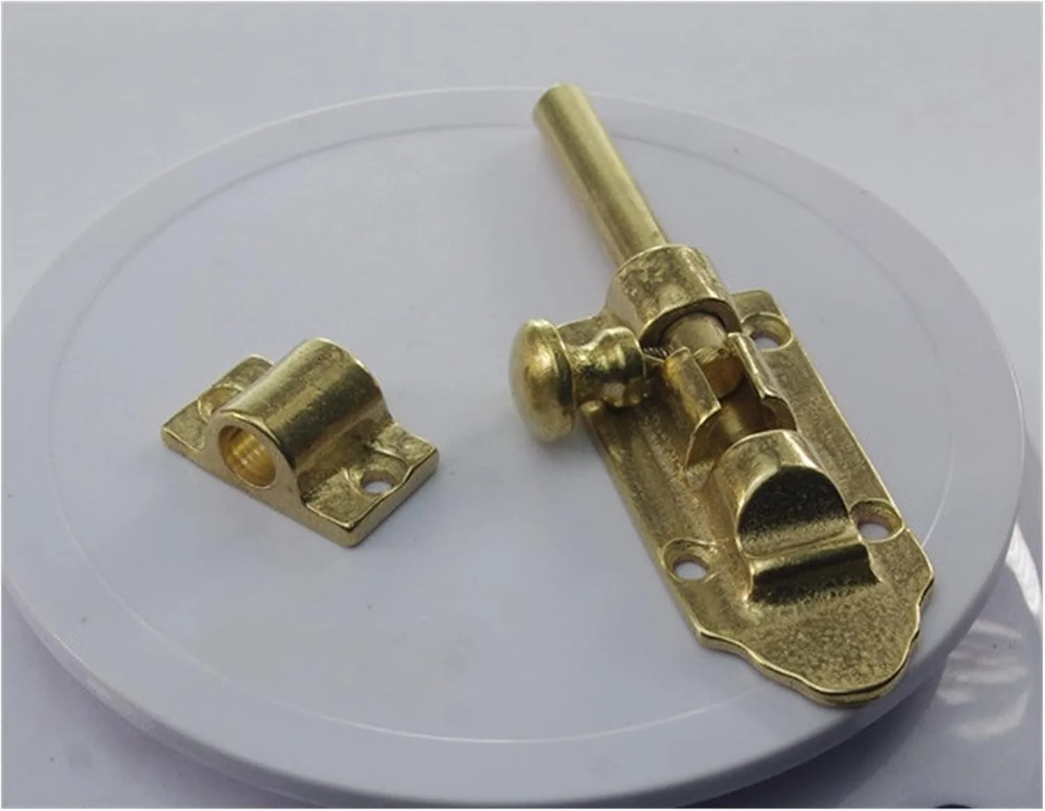 قفل زبانه پین درب 12 سانتی متری، قفل های ضخیم، برنجی خالص عتیقه، درب چوبی رترو، پین های مونتاژ پنجره، خدمات قفل مسی