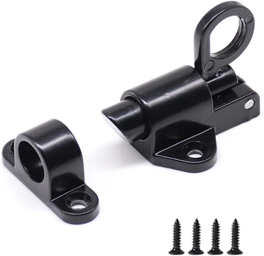 قفل فنری، قفل خودکار فنری 50 میلی متری از جنس استیل ضد زنگ برای درب پنجره کابینت مبلمان، مشکی