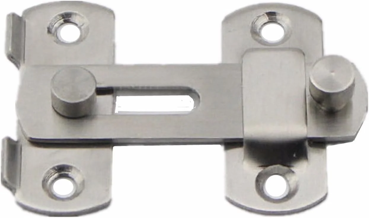 قفل کشویی زبانه درب استیل ضد زنگ مناسب برای ایمنی منزل، اندازه 20x50x70 میلی متر به همراه پیچ