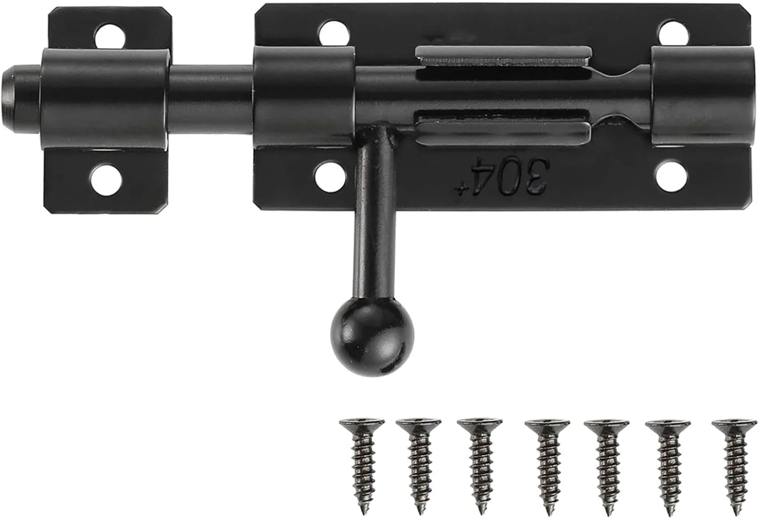 قفل زبانه کشویی درب TopHomer، قفل استیل ضد زنگ با سوراخ قفل، قفل درب باغی سنگین برای درب و پنجره مبلمان (95.8 میلی متر)