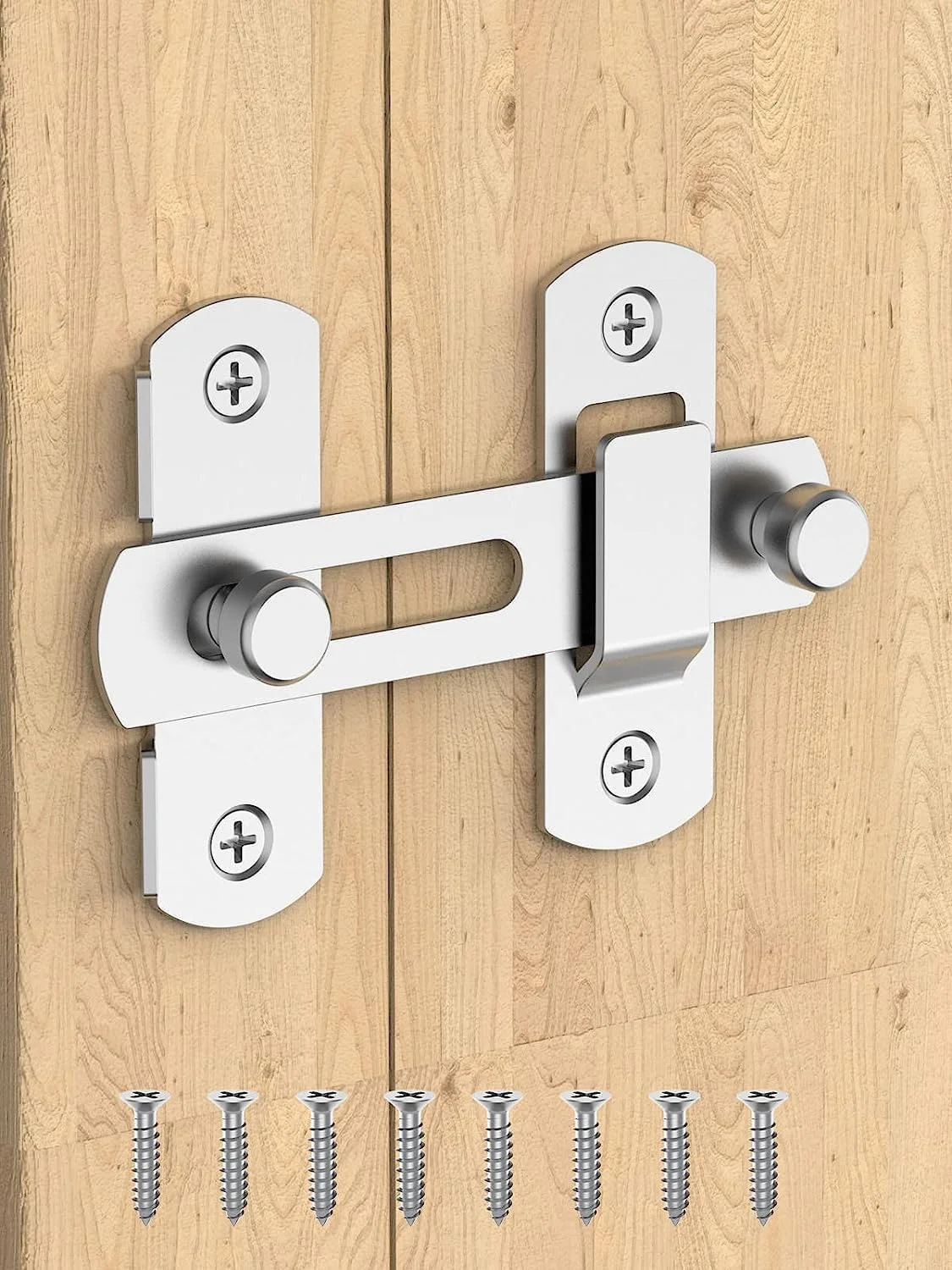 قفل درب کشویی انبار Beynant، قفل استیل ضد زنگ برای کابینت شراب، حمام، فضای باز، گاراژ، باغ، درب کمد