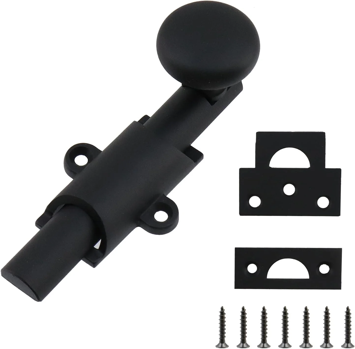 قفل زبانه کشویی درب Bitray، طول 10 سانتی متر، مشکی، نصب سطحی، سنگین و مقاوم، مناسب برای درب های کشویی