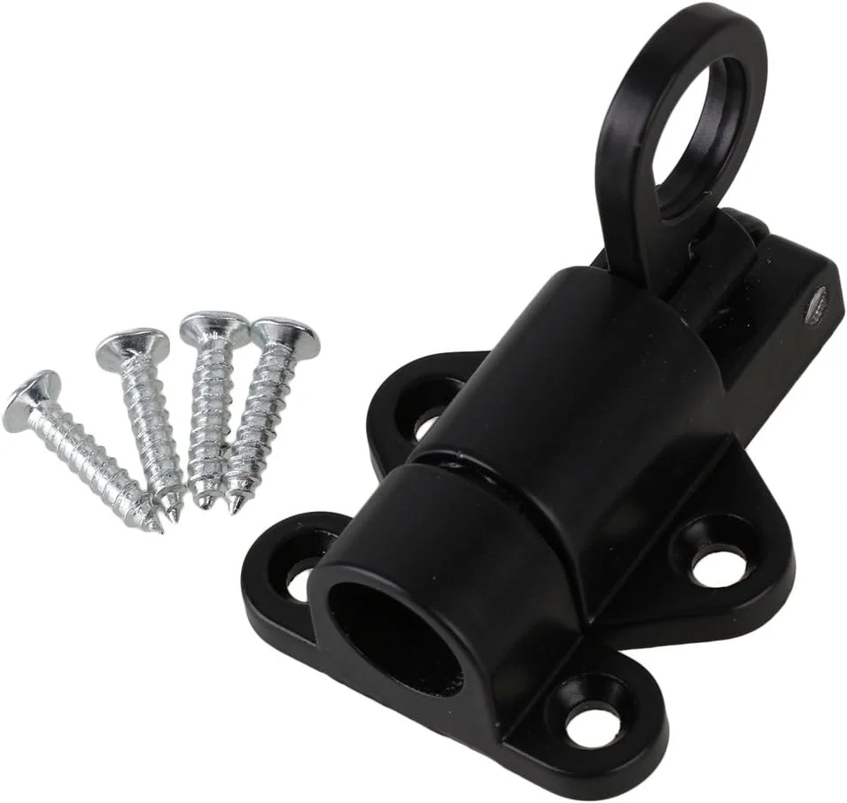 قفل زبانه فنری خودکار درب کابینت و پنجره آلومینیومی مشکی BQLZR به همراه پیچ