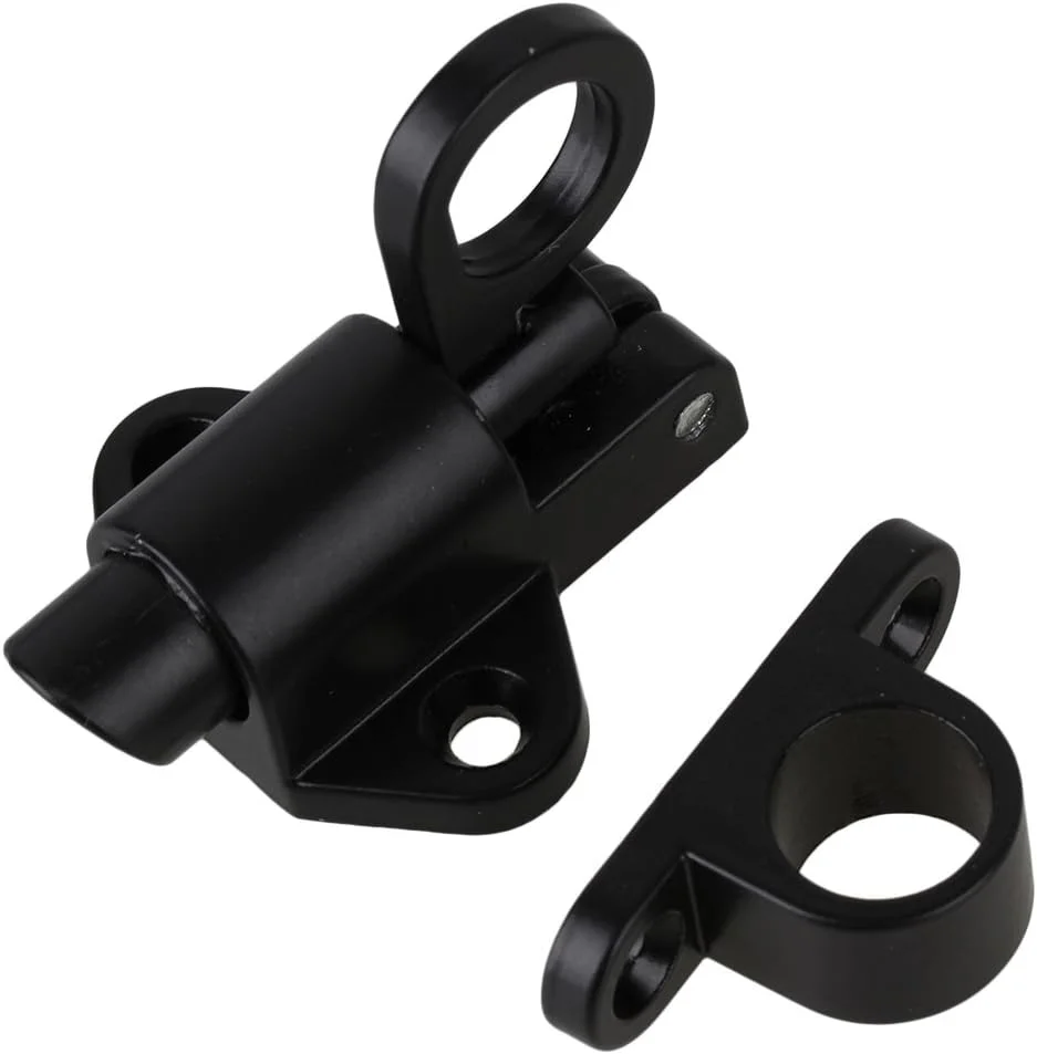 قفل زبانه فنری خودکار درب کابینت و پنجره آلومینیومی مشکی BQLZR به همراه پیچ