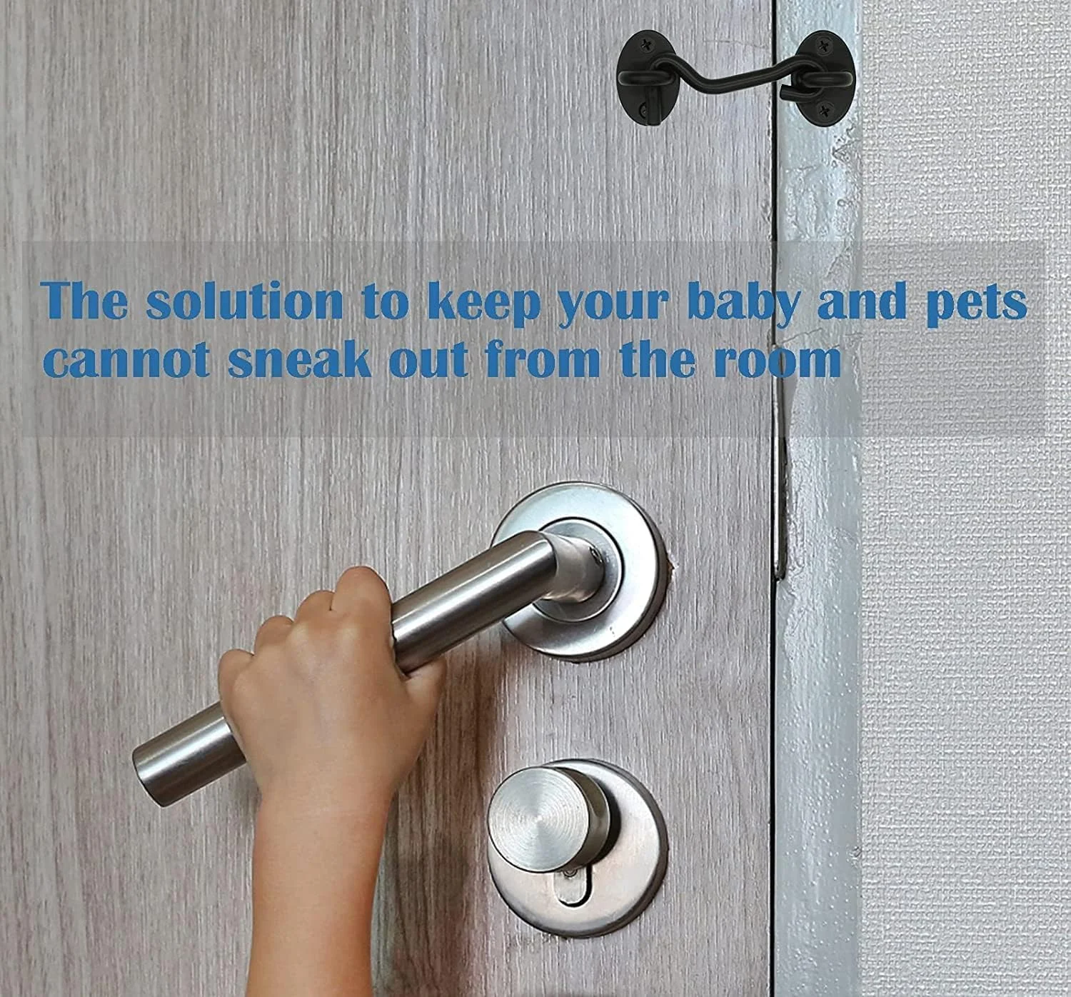 قفل چشمی و قلاب استیل ضد زنگ ChicAbode، بسته 4 عددی، مقاوم در برابر زنگ زدگی و خوردگی، همراه با پیچ های نصب، برای امنیت، مناسب برای درب های انبار، گاراژها، پنجره ها و کمدها