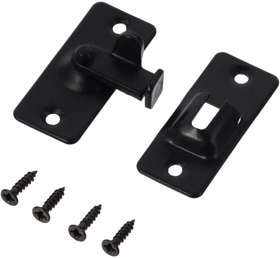 قفل درب زاویه راست 90 درجه، قفل کشویی کوچک امنیتی درب از جنس استیل ضد زنگ برای دروازه ها