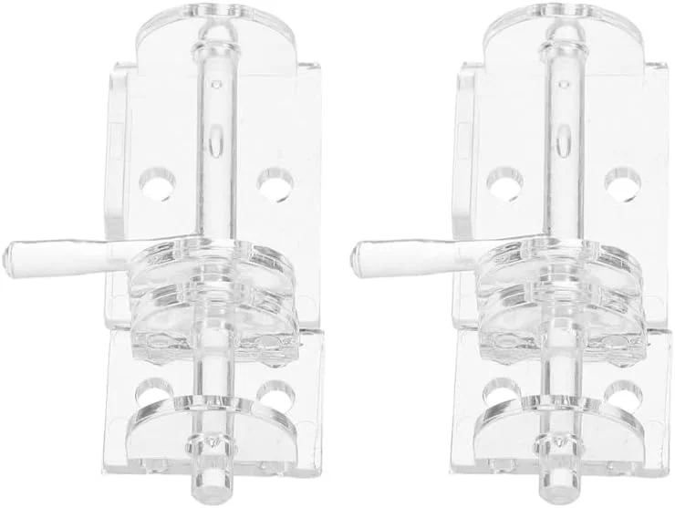 قفل کشویی درب شفاف DIYEAH، بسته 2 عددی، قفل کشویی خود چسب برای دروازه ها و کابینت های داخلی، سخت افزار امنیتی اکریلیک بادوام با نصب بدون نیاز به سوراخ کاری برای دکوراسیون منزل