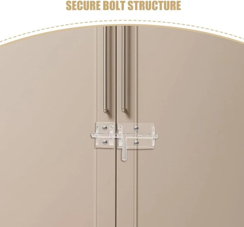 قفل کشویی درب شفاف DIYEAH، بسته 2 عددی، قفل کشویی خود چسب برای دروازه ها و کابینت های داخلی، سخت افزار امنیتی اکریلیک بادوام با نصب بدون نیاز به سوراخ کاری برای دکوراسیون منزل