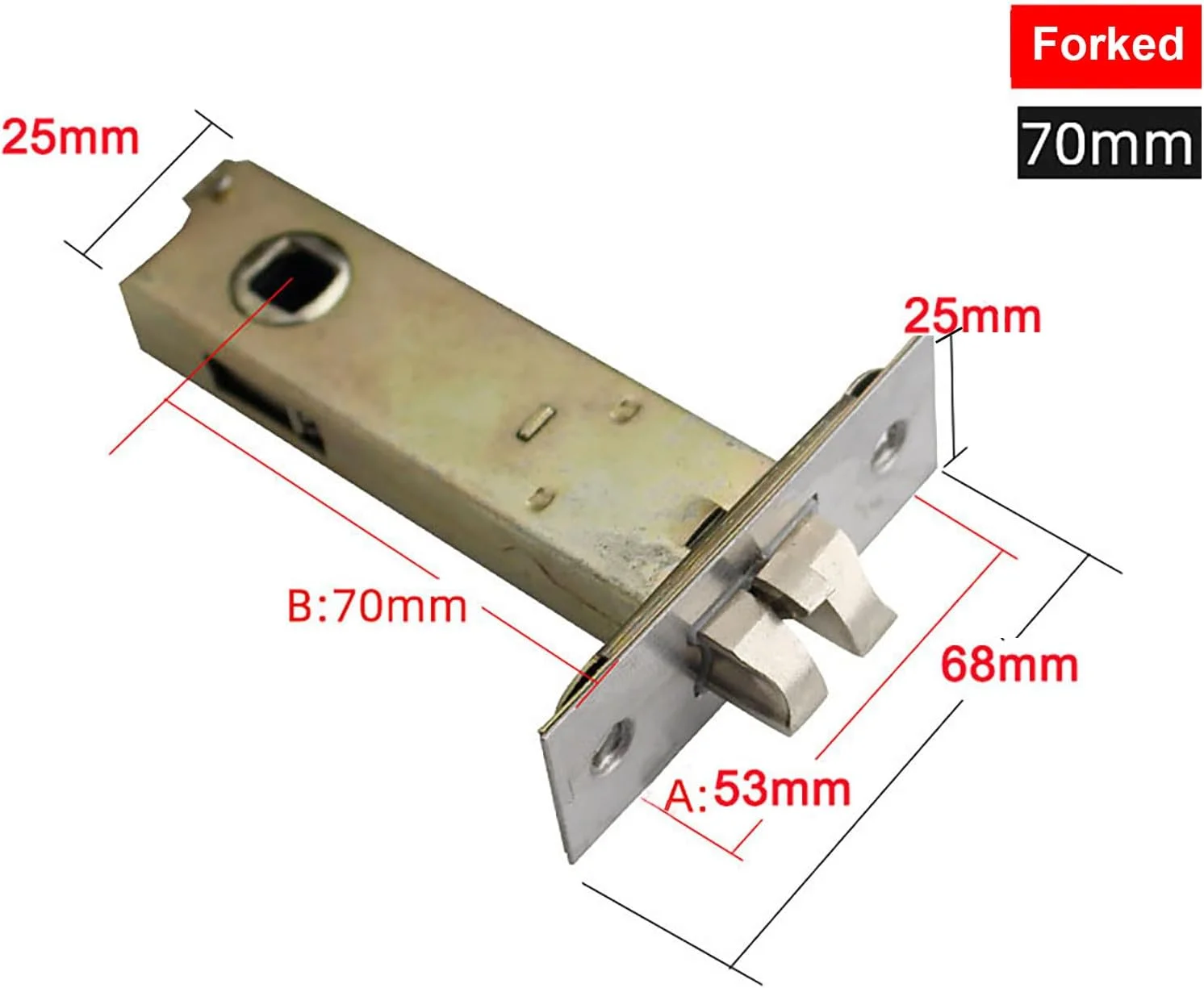 زبانه قفل لوله ای MACHSWON، زبانه قفل درب داخلی 70 میلی متری، زبانه ها و پیچ های درب صیقلی برای دستگیره های اهرمی فنری