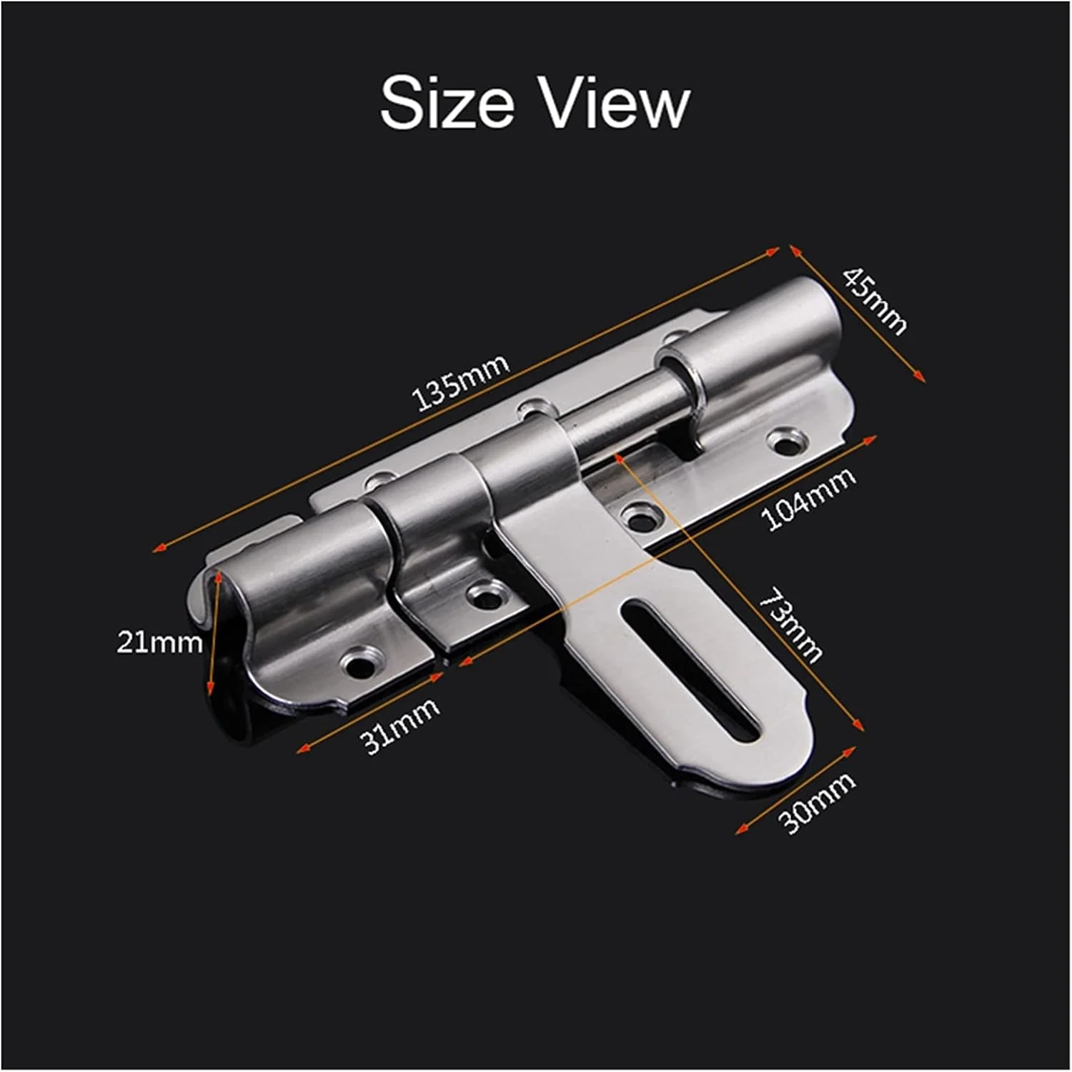 کیت درب بازکن 24 عددی پیچ و مهره استیل ضد زنگ قفل درب منزل و اداره زبانه درب بشکه ای طول 135 میلی متر ضخامت 2.0 میلی متر زندگی راحت را به ارمغان می آورد