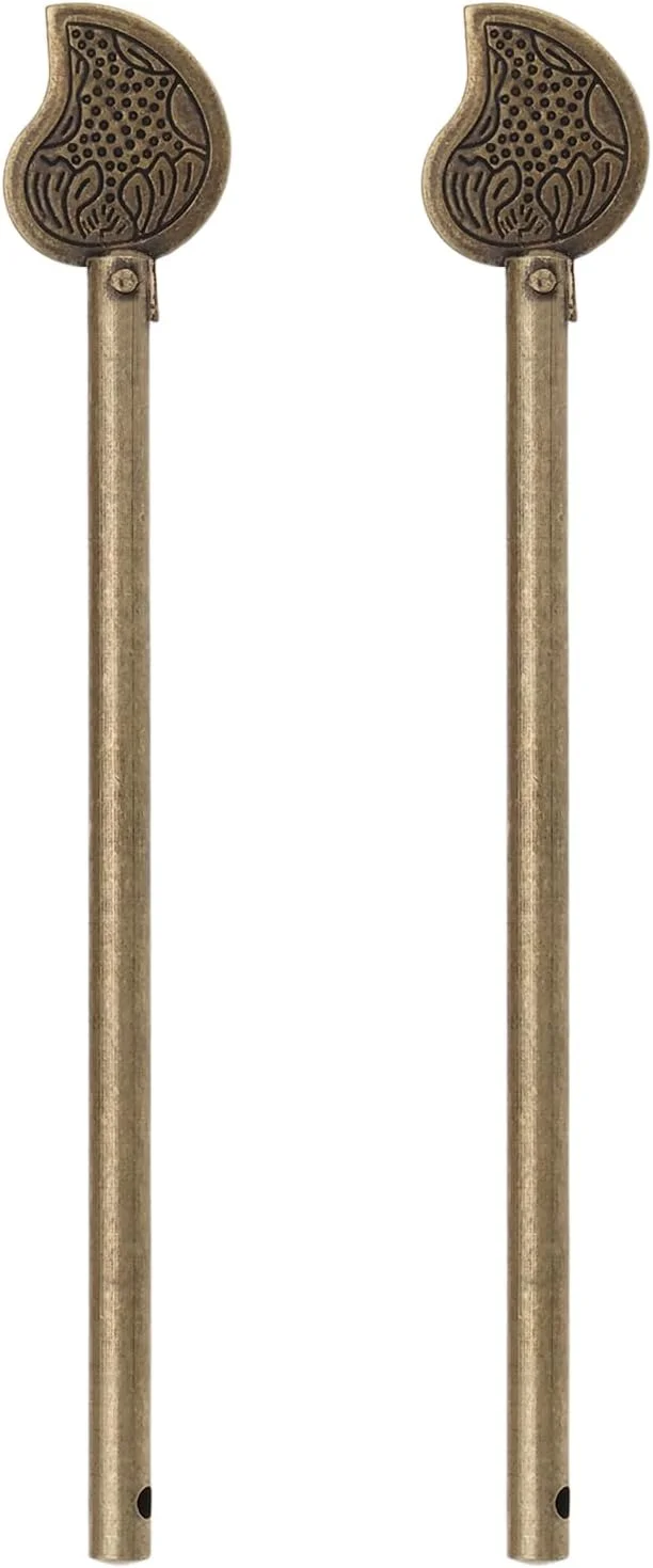 دو عدد قفل پین برنزی رترو، قفل پین چینی، طرح برگ، بست کلیدی کابینت، قفل درب برای درب کشو، درب کمد، جاکفشی (14 میلی متر)