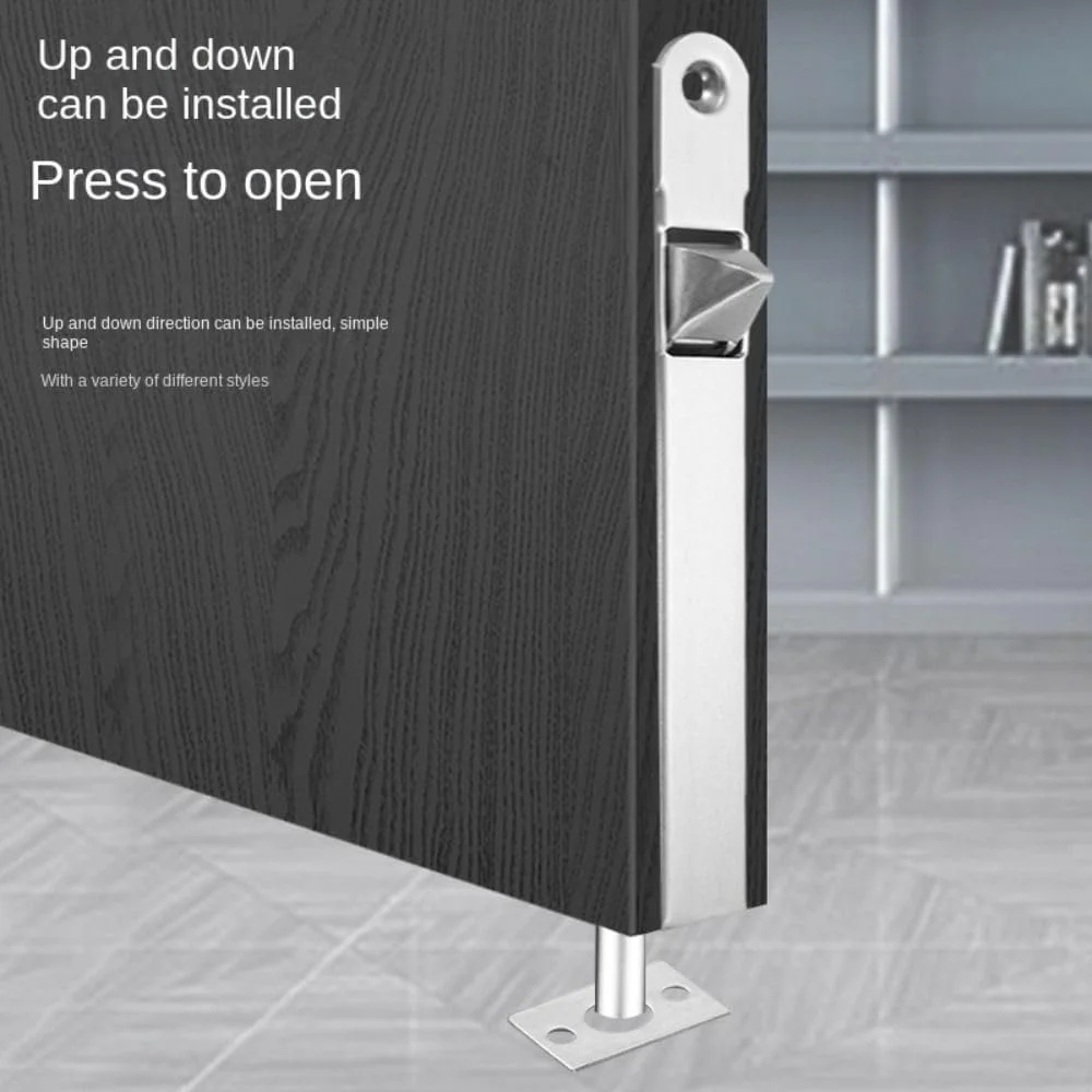 زبانه کشویی همسطح، قفل ضد سرقت درب، قفل درب استیل ضد زنگ (نقره ای)