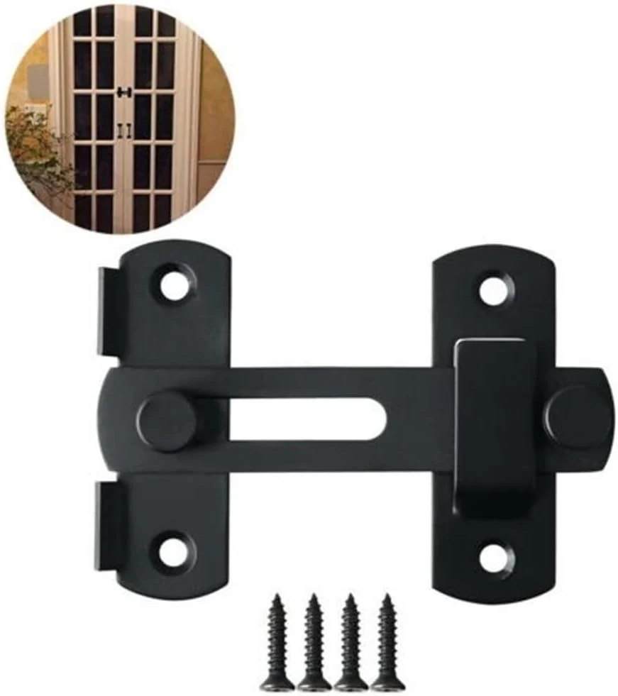 قفل درب کشویی GTVGJH، قفل درب استیل ضد زنگ، بست های چرخشی، بست کشویی برای کابینت، حمام، فضای باز، گاراژ، باغ