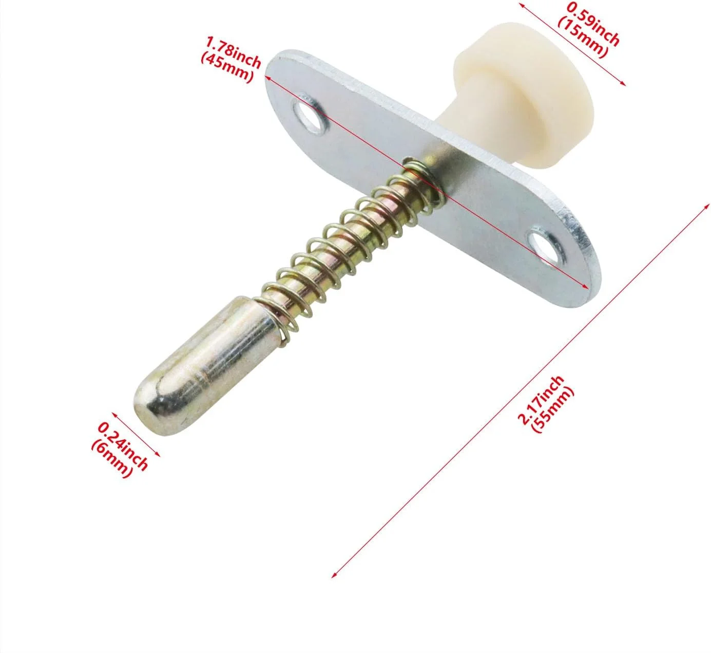 HJGarden 2 عدد قفل فنری اتوماتیک، پیچ درب، اتصالات استوانه ای سنگین ثابت، قفل فنری درب چوبی