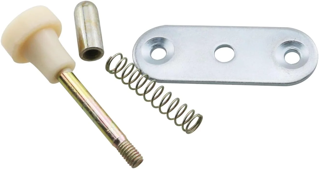 HJGarden 2 عدد قفل فنری اتوماتیک، پیچ درب، اتصالات استوانه ای سنگین ثابت، قفل فنری درب چوبی