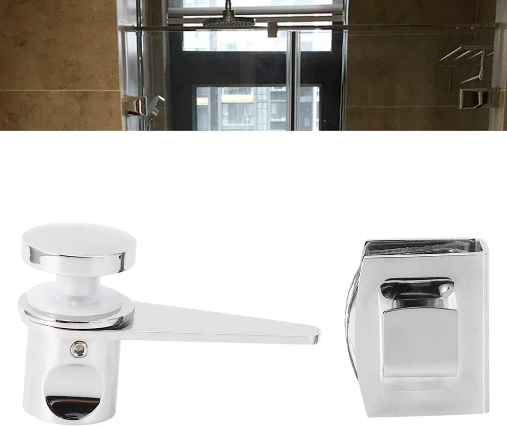 زبانه درب، مناسب برای درب شیشه ای حمام و سرویس بهداشتی، قفل و یراق آلات