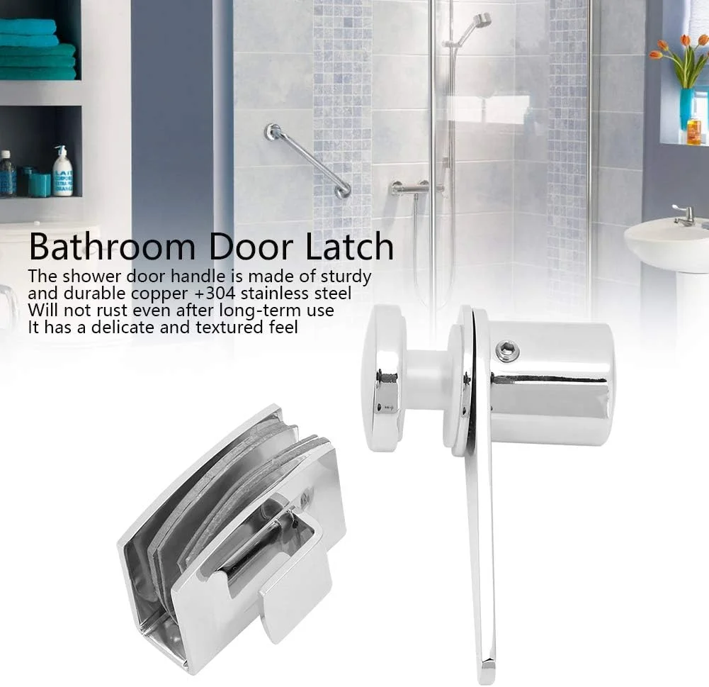 زبانه درب، قفل زبانه ای درب شیشه ای حمام و سرویس بهداشتی، لوازم جانبی سخت افزاری (5008R)