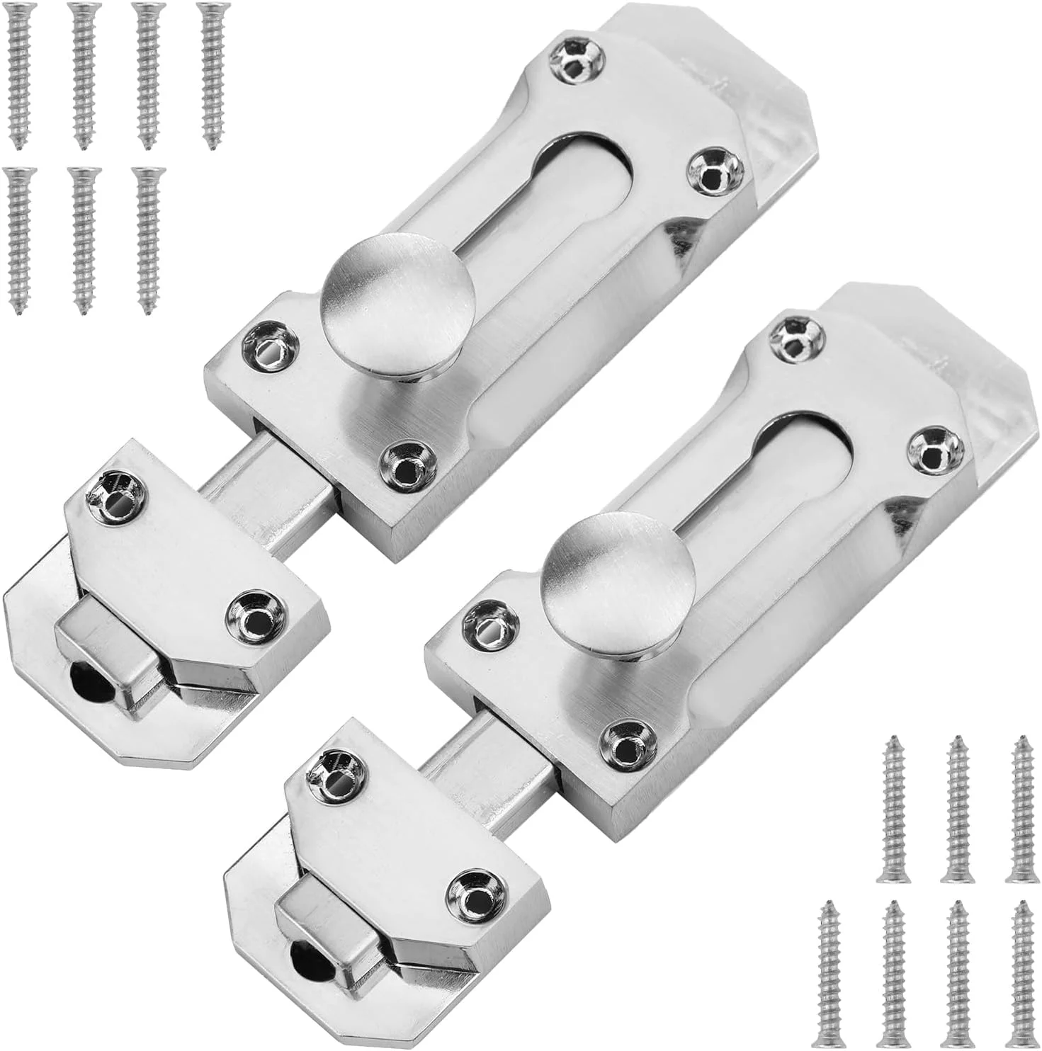 زبانه درب رترو آلیاژ روی 2 عددی، قفل درب برای درب داخلی، قفل شیک و بادوام برای درب حمام، درب اتاق خواب، کابینت و واحدهای ذخیره سازی، قفل درب داخلی ایده آل برای امنیت و حریم خصوصی خانه