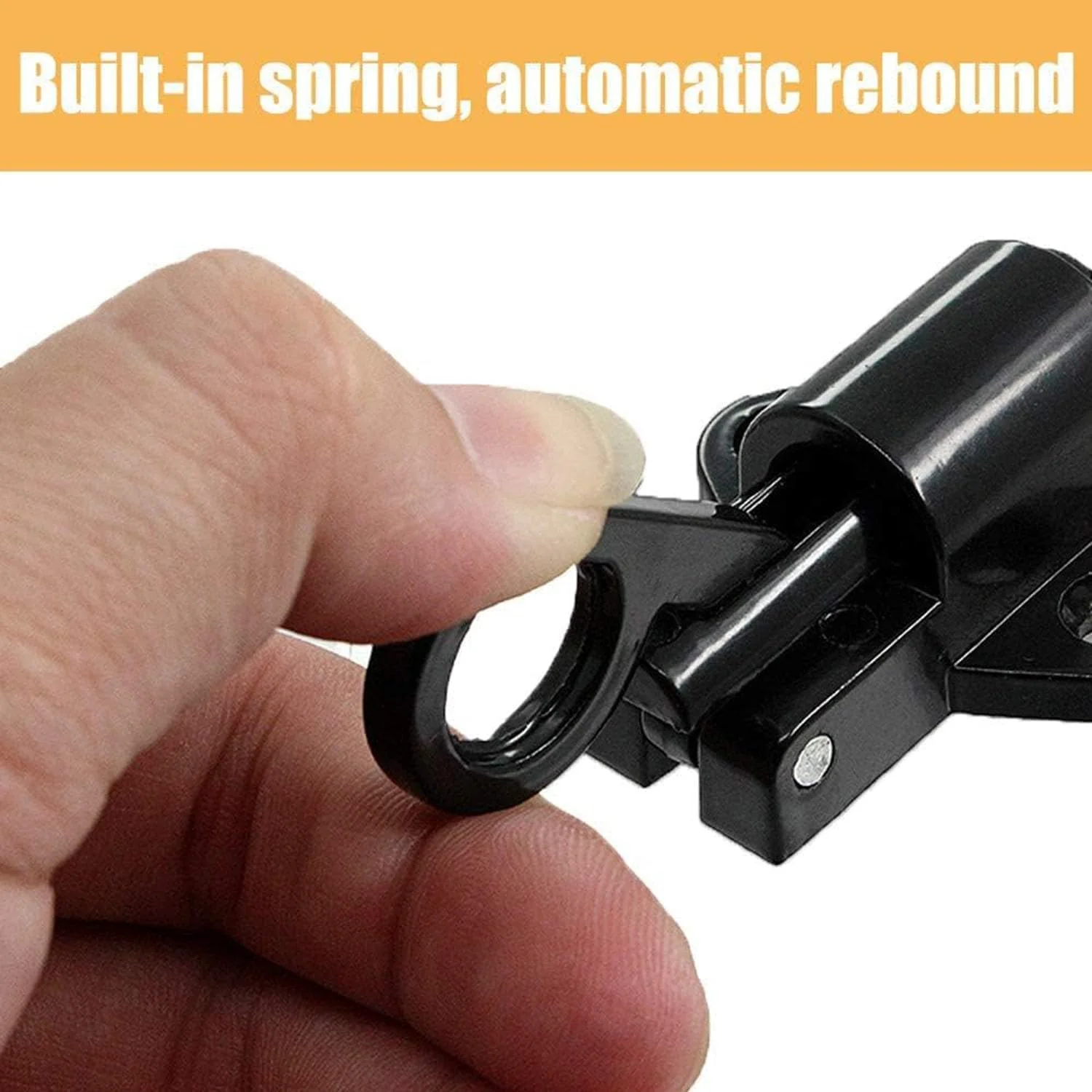 زبانه فنری Joyzzz، 4 عدد قفل خودکار، قفل کشویی درب بشکه ای فنری اتوماتیک ایمنی آلیاژ آلومینیوم با پیچ، قفل خودکار برای پنجره و کابینت