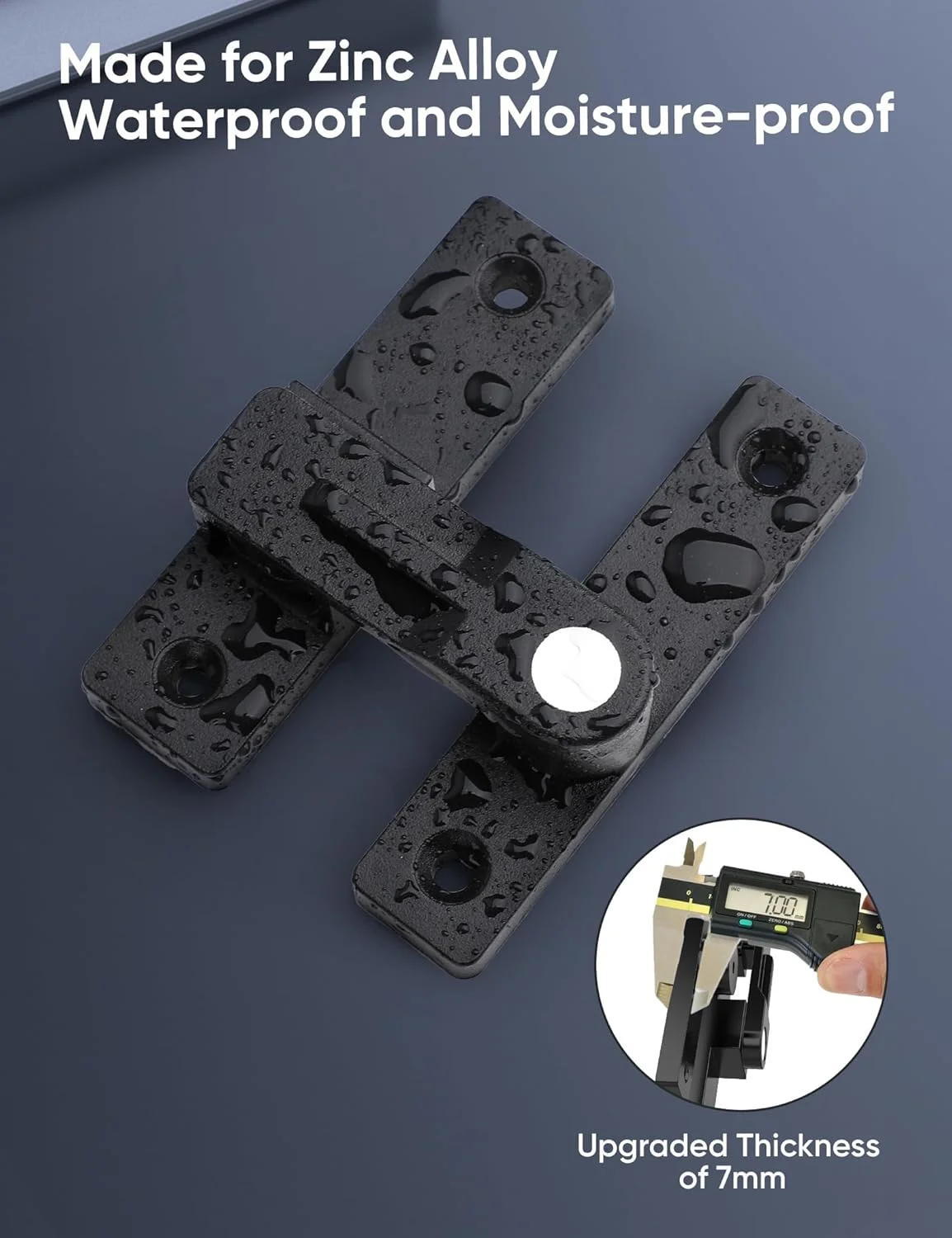 قفل زبانه گردان مشکی سنگین KASTWAVE - قفل درب کشویی و چرخشی 180 درجه برای دروازه ها، انبارها، گاراژها، حصارهای باغ، سوله ها، پنجره ها و کابینت ها - ایمنی و دوام