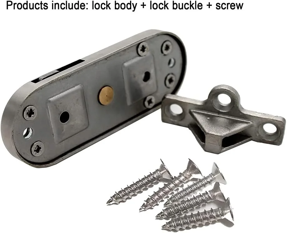 قفل درب کشویی کافندا، قفل حریم خصوصی 90 درجه با زاویه راست برای درب های متحرک، قفل زبانه و قفل کم