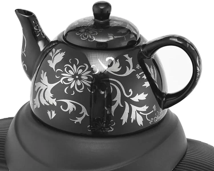 کتری سماوری برقی، ظرفیت 4 لیتر، 1350 وات، پایه بدون سیم 360 درجه، طرح گلدار، استیل ضد زنگ مدل SK-SH-1068 مشکی کتری سماوری برقی، ظرفیت 4 لیتر، 1350 وات، پایه بدون سیم 360 درجه، طرح گلدار، استیل ضد زنگ مدل SK-SH-1068 مشکی