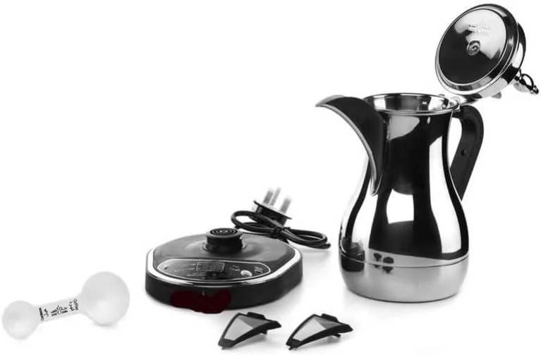 قهوه ساز عربی دله گلف – ۱۰۰۰ میلی لیتر، ۱۰۰۰ وات، استیل ضد زنگ، طراحی سنتی قهوه ساز عربی دله گلف – ۱۰۰۰ میلی لیتر، ۱۰۰۰ وات، استیل ضد زنگ، طراحی سنتی