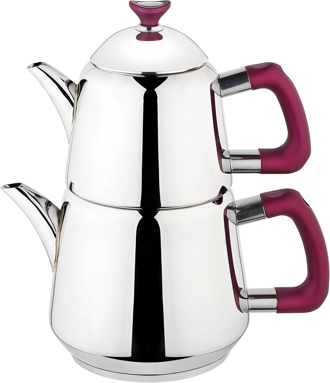 کتری و قوری قهرمانلار مدل Kubbe، استیل ضد زنگ 18/10 کتری و قوری قهرمانلار مدل Kubbe، استیل ضد زنگ 18/10