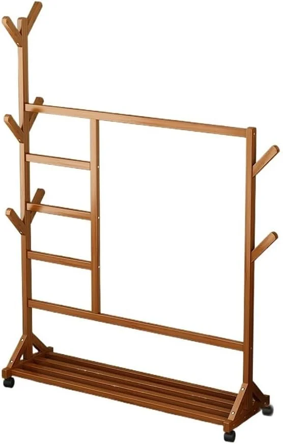 جالباسی ایستاده چوبی طرح شاخه درختی، مناسب اتاق خواب، راهرو، به همراه قفسه کفش و فضای ذخیره سازی چند منظوره (قهوه ای) جالباسی ایستاده چوبی طرح شاخه درختی، مناسب اتاق خواب، راهرو، به همراه قفسه کفش و فضای ذخیره سازی چند منظوره (قهوه ای)