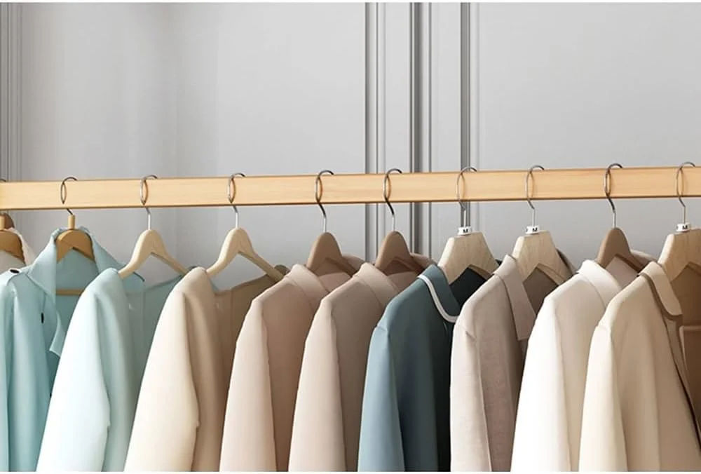 جالباسی ایستاده چوبی طرح شاخه درختی، مناسب اتاق خواب، راهرو، به همراه قفسه کفش و فضای ذخیره سازی چند منظوره (قهوه ای)