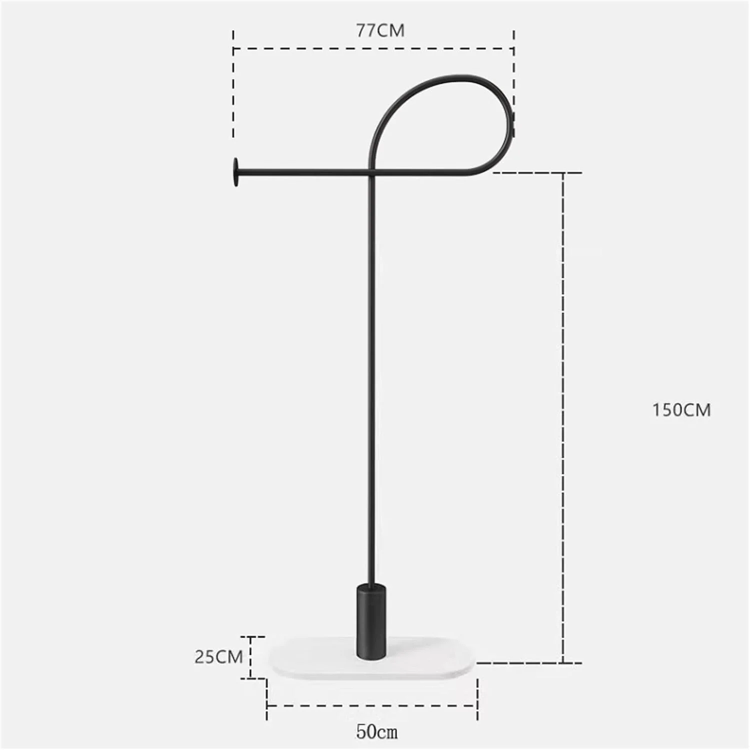 رخت آویز ایستاده، طراحی مینیمال، مناسب برای اتاق نشیمن، اتاق خواب، گوشه ها، با پایه مرمرین (طلایی)