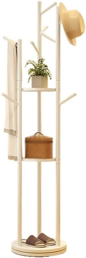 رخت آویز ایستاده، چوب لباسی از جنس چوب جامد، رخت آویز ایستاده برای لباس، اتاق خواب، اتاق نشیمن، رخت آویز چرخشی (سفید) رخت آویز ایستاده، چوب لباسی از جنس چوب جامد، رخت آویز ایستاده برای لباس، اتاق خواب، اتاق نشیمن، رخت آویز چرخشی (سفید)