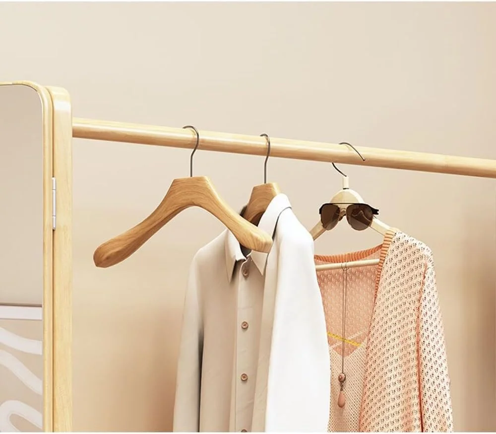 چوب لباسی ایستاده، رخت آویز، مناسب برای ورودی منزل، دارای فضای آویز، رخت آویز چوبی محکم و بادوام، مناسب برای اتاق خواب (گردویی، متوسط)