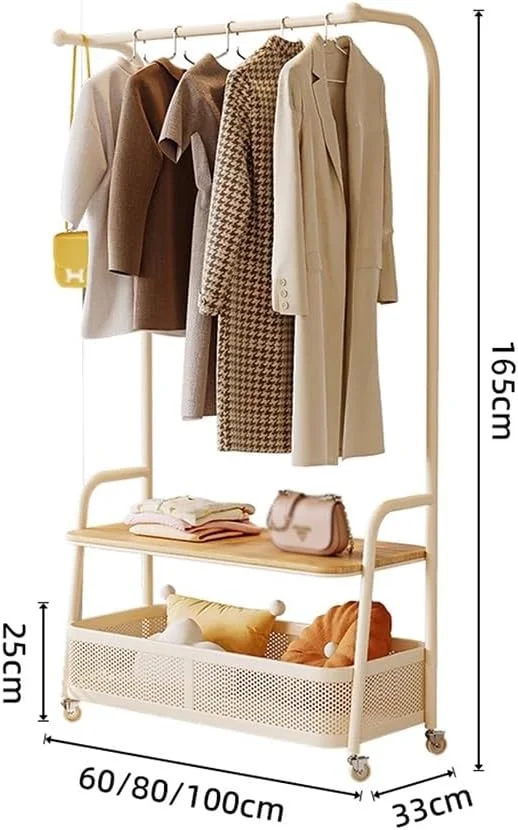 رخت آویز ایستاده هنری خلاقانه با سبد توری، مناسب برای اتاق خواب، رخت آویز عمودی فلزی به سبک فرانسوی (سفید کرم، متوسط) رخت آویز ایستاده هنری خلاقانه با سبد توری، مناسب برای اتاق خواب، رخت آویز عمودی فلزی به سبک فرانسوی (سفید کرم، متوسط)