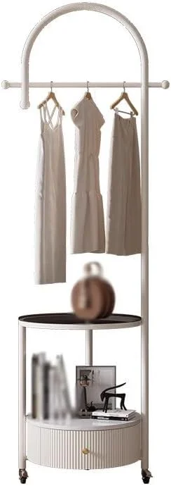 جالباسی اتاق خواب، رخت آویز کنار تخت، چوب لباسی لباس، هنر آهنی متحرک، جالباسی چند منظوره ایستاده (سفید) جالباسی اتاق خواب، رخت آویز کنار تخت، چوب لباسی لباس، هنر آهنی متحرک، جالباسی چند منظوره ایستاده (سفید)